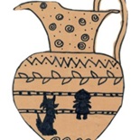 Ancient Greek vase by Hannah Faroqui, Hifz A