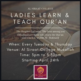 Ladies Learn & Teach Qur'an Program