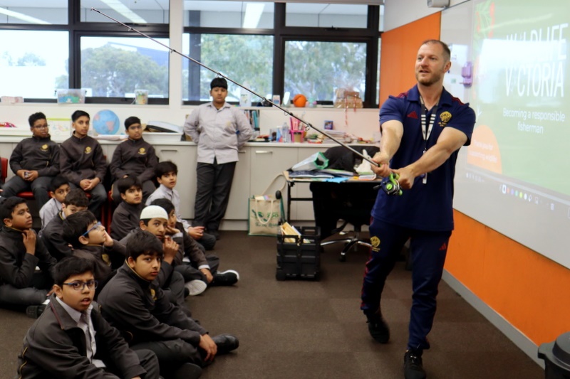 Little Anglers Kits Handed Out to Year 6 Boys