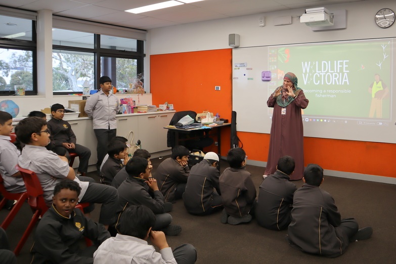 Little Anglers Kits Handed Out to Year 6 Boys