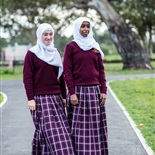 Senior Girls' School Uniform: Skirt and Jumper with White Scarf