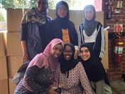 SRC Girls Volunteering for Halal Food Bank