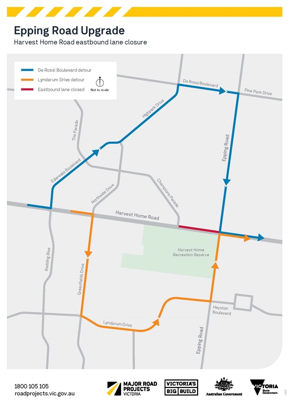 From 16 Feb: Harvest Home Road – Temporary Lane Closure