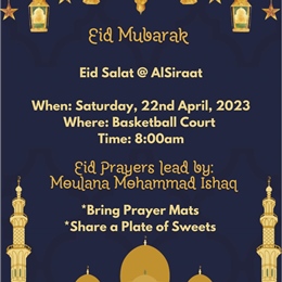 Eid Prayer Announcement