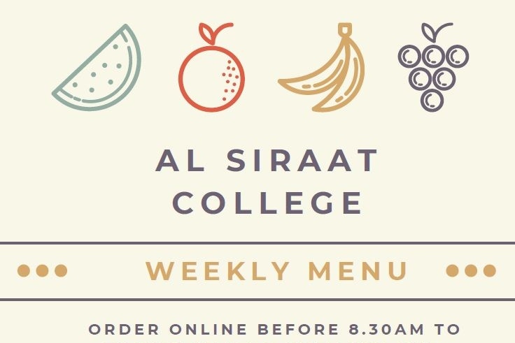 Weekly Canteen Menu from Monday, 1 September