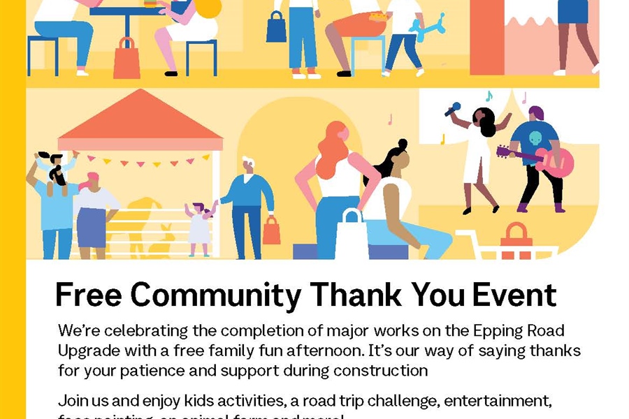 10 Dec: Epping Road Upgrade – Free Community Event