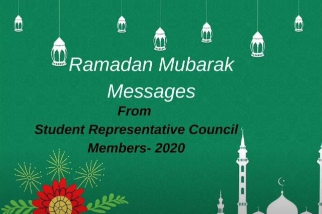 Ramadan Mubarak from our 2020 Student Leaders