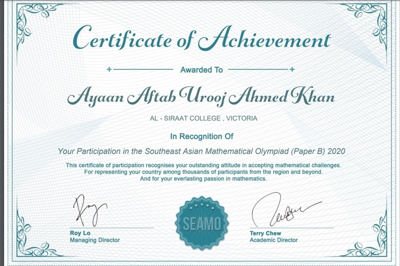 Congratulations to Ayaan Aftab Khan