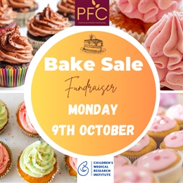This Monday, 9 October: Bake Sale Fundraiser