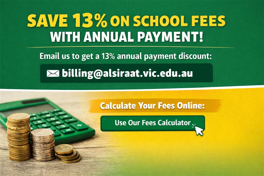 Save 13% on School Fees with Annual Upfront Payment
