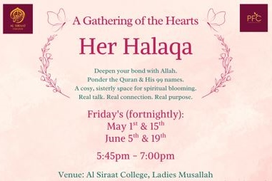 1 May: “Her Halaqa” Returns – All Sisters Welcome
