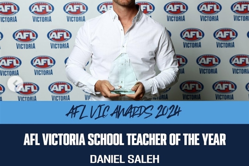 Mr Saleh Awarded AFL Victoria Teacher of the Year Award