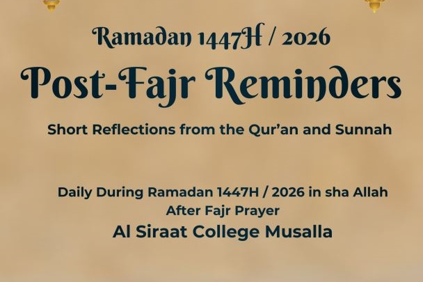 Post-Fajr Reminders in the Musallah
