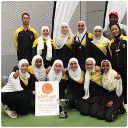 Year 7 Girls Winning Cricket Harmony Cup