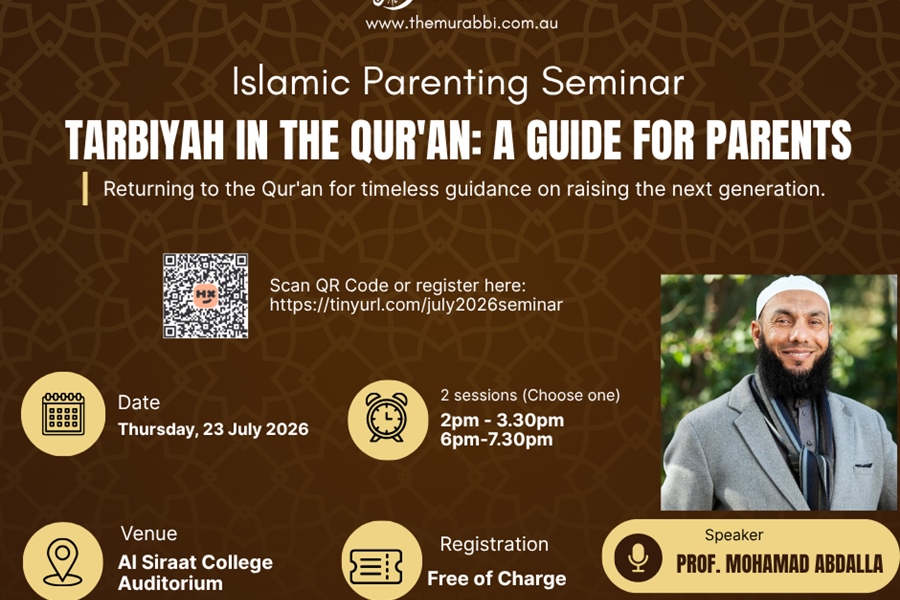 23 July: Islamic Parenting Seminar with Professor Mohamad Abdalla