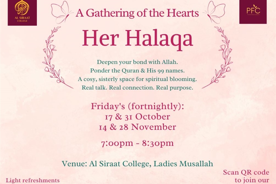 Starting 17 Oct: “Her Halaqa” Program for Women