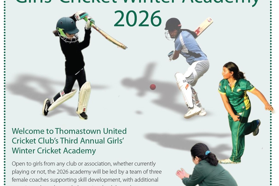 13 & 20 June: Girls Cricket Winter Academy in Thomastown