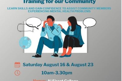 16 & 23 Aug: Mental Health First Aid Course at Al Siraat