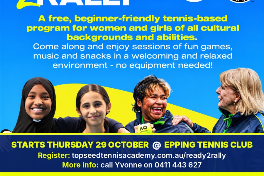 Starting 29 Oct: Free Tennis Program for Females