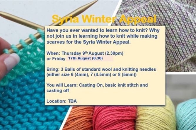 Knitting for the Syria Winter Appeal