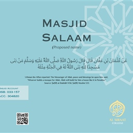 Masjid Salaam (proposed name) Fundraiser