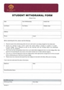 Student Withdrawal Notice