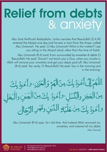 Relief from debts and anxiety