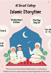 Islamic Storytime Term 3 2022 flyer