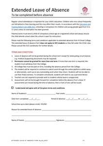 Extended Leave of Absence Form